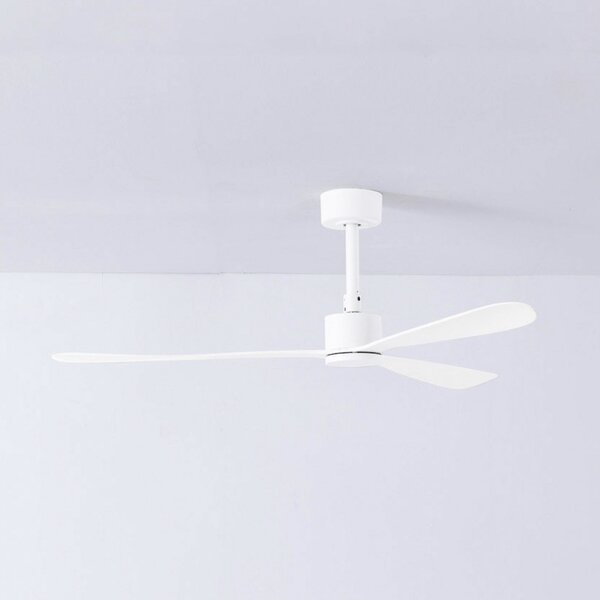 FARO BARCELONA Ventilator tavan Amelia, motor DC, 3 palete, alb, Alb, Camera de zi / sufragerie, Plastic, Modern