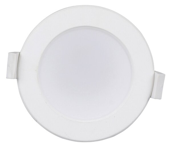 PRIOS Prios LED lampă încastrată Rida, set de 3, alb, 19cm, CCT, IP44, reglabil, Alb, Baie, Aluminiu, Modern, Corpuri de iluminat încastrate rotunde