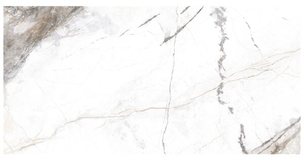 Gresie portelanata rectificata Invisible Marble Grey, 30 x 60, lucioasa