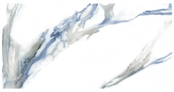 Gresie rectificata portelanata Calacatta Aqua Blue, 30 x 60