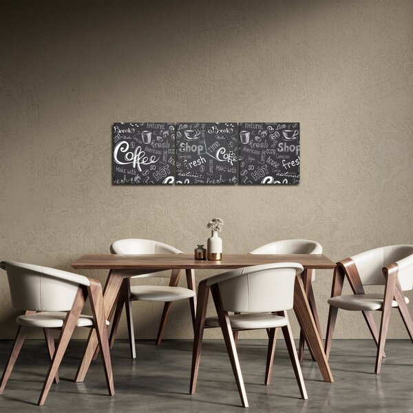 Tablou - Coffee (cu ceas) (90x30 cm)