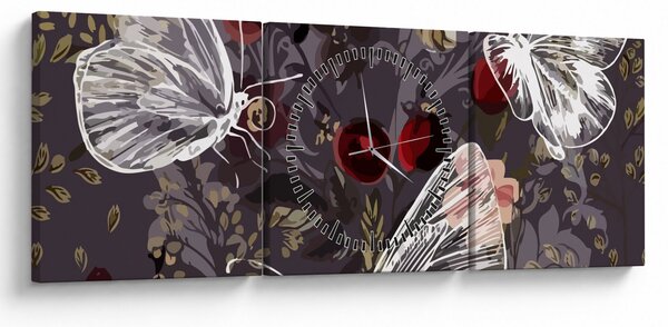 Tablou - Fluture (cu ceas) (90x30 cm)