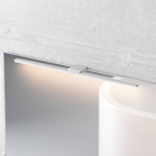 MCJ Lumină cu LED pentru oglindă Triga, IP44, alb, 60cm, 4.000K, Alb, Baie, Metal, Modern