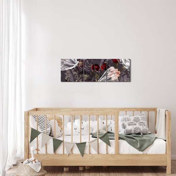 Tablou - Fluture (cu ceas) (90x30 cm)