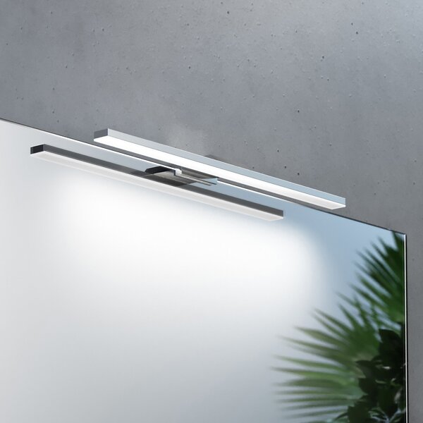 MCJ Lumină cu LED pentru oglindă Triga IP44, crom, 40cm, 4.000K, Metalic, Baie, Metal, Modern