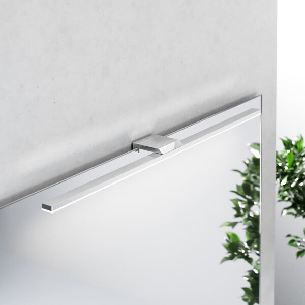 MCJ Lumină cu LED pentru oglindă Triga IP44, crom, 60cm, 4.000K, Metalic, Baie, Metal, Modern