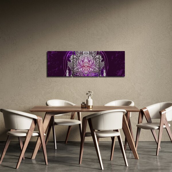 Tablou - Lotus (cu ceas) (90x30 cm)