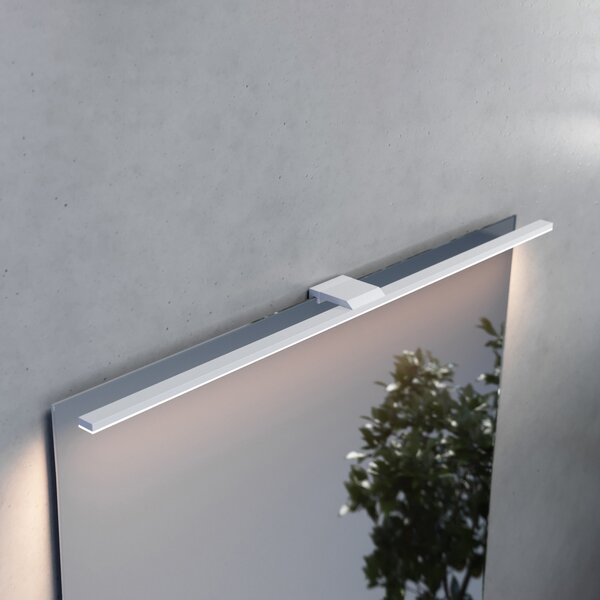 MCJ Lumină cu LED pentru oglindă Triga, IP44, alb, 80cm, 3.000K, Alb, Baie, Metal, Modern