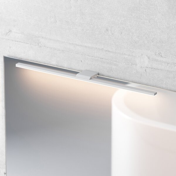 MCJ Lumină cu LED pentru oglindă Triga, IP44, alb, 60cm, 3.000K, Alb, Baie, Metal, Modern