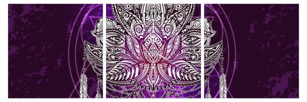 Tablou - Lotus (cu ceas) (90x30 cm)
