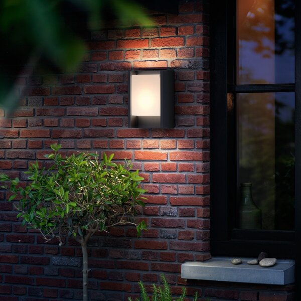Philips LED lampă de perete exterior Arbour UE, 3.000 K, Negru, Metal, Modern