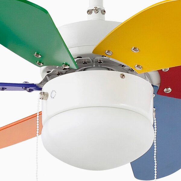 FARO BARCELONA Ventilator de tavan Palao S cu lumină, multicolor, reglabil, Multicolor, Camera de zi / sufragerie, Metal, Modern