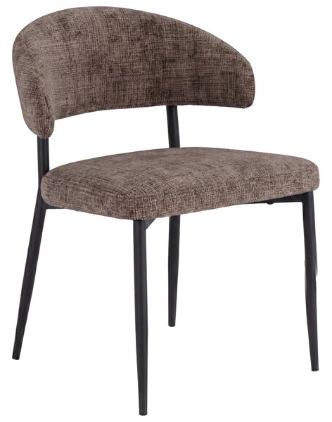 MAZZONI EXPORT IRIS Maro Stins (țesătură Juto 24) / picioare negre - SCAUN MODERN TAPIȚAT PENTRU SALON/SUFRAGERIE LOFT