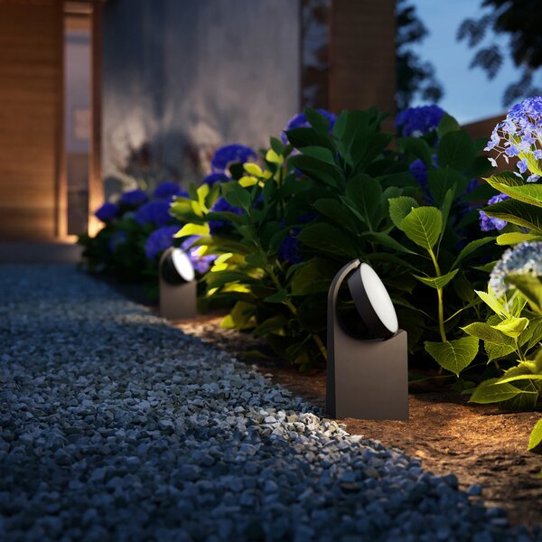 Philips Mimosa lampă LED cu soclu, orientabilă, Negru, Metal, Modern
