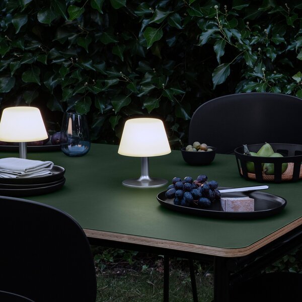 Eva Solo SunLight LED lampă de masă solară 16cm opal, Metalic, Metal, Modern, Umbră de masă