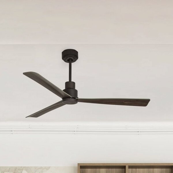 FARO BARCELONA Ventilator tavan Nassau, DC, 3 palete, maro închis, Maro / Rugină, Camera de zi / sufragerie, Metal, Modern