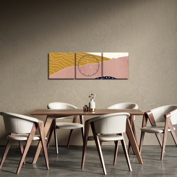Tablou - Răsărit de soare (cu ceas) (90x30 cm)