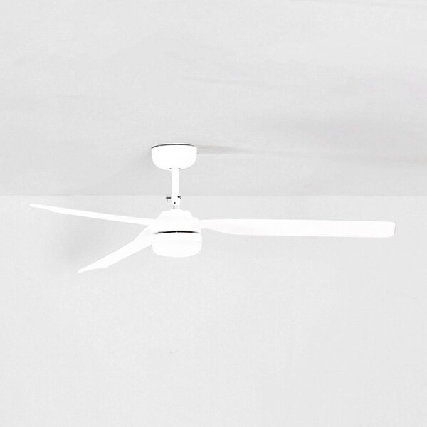 FARO BARCELONA Ventilator tavan Punt M DC lampă LED alb, Alb, Camera de zi / sufragerie, Metal, Modern