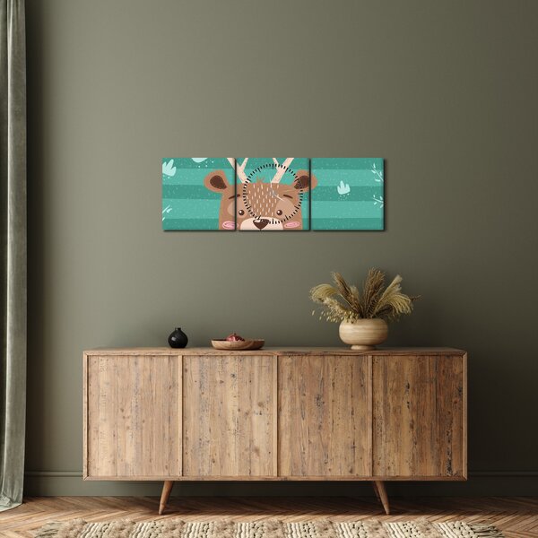 Tablou - Cerbul mic (cu ceas) (90x30 cm)