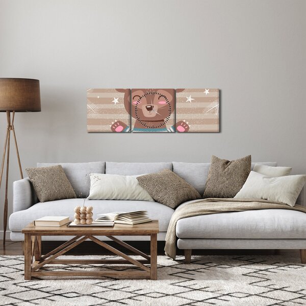 Tablou - Ursulețul iubitor (cu ceas) (90x30 cm)