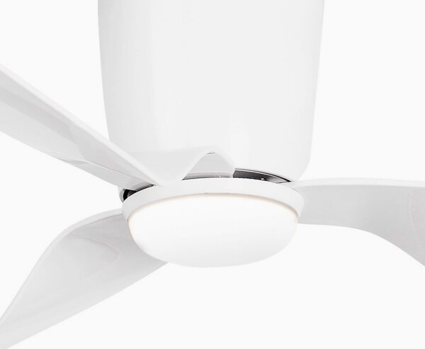 FARO BARCELONA Ventilator de tavan Pemba L cu lumină LED, alb, Alb, Camera de zi / sufragerie, Metal, Modern