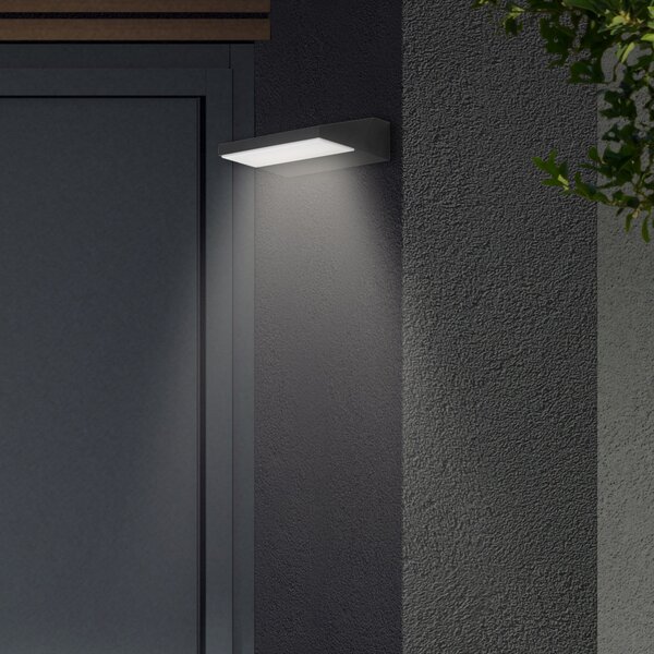 Telefunken Aplică LED de exterior Bergen rotativă negru 4000K, Negru, Metal, Modern, Perete unghiular