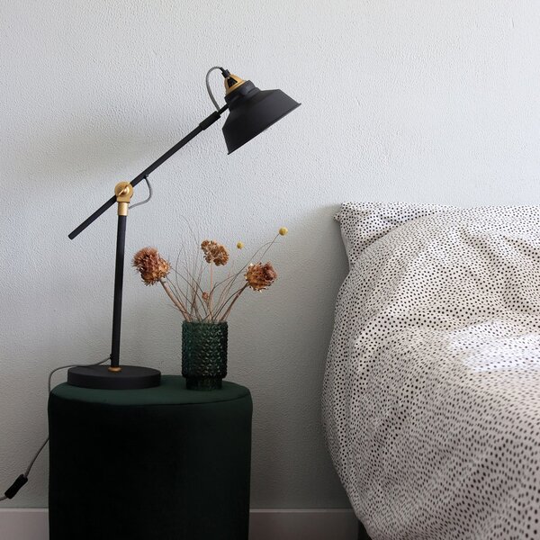 Steinhauer Lampă de masă Nové, reglabilă, negru, Negru, Camera de zi / sufragerie, Metal, Design industrial