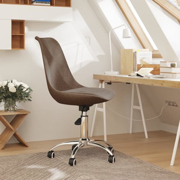 Scaun de birou pivotant, gri taupe, material textil