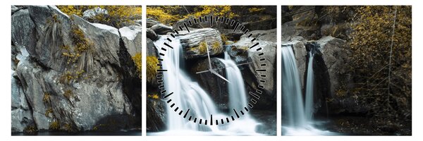 Tablou - Cascade, Lushan, China (cu ceas) (90x30 cm)