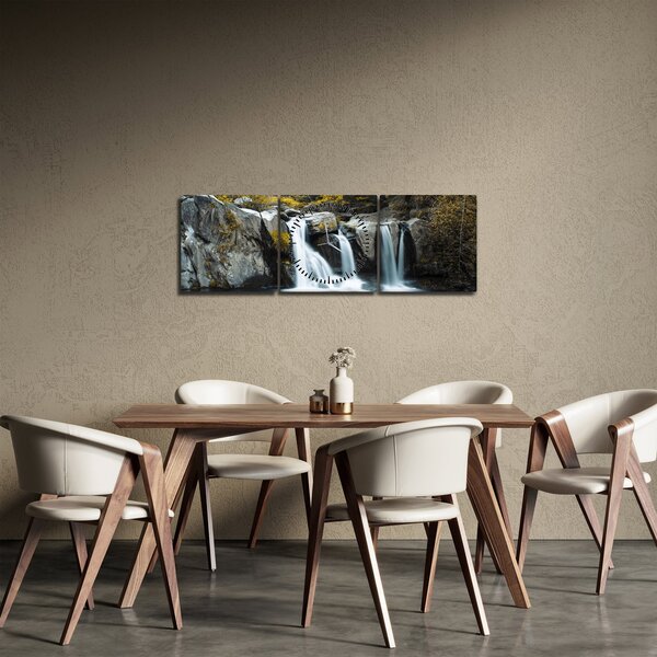 Tablou - Cascade, Lushan, China (cu ceas) (90x30 cm)