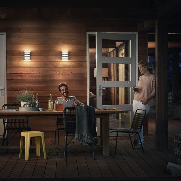 Philips Python aplică LED exterior antracit 2.700K, Negru, Metal