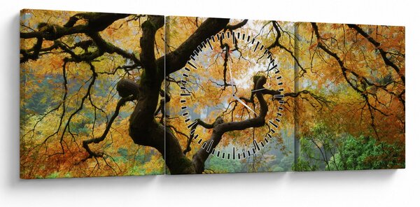 Tablou - Arțarul japonez galben, Portland, Oregon (cu ceas) (90x30 cm)