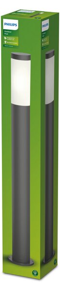 Philips Utrecht Bornă luminoasă E27 antracit, reglabil, Negru, Metal