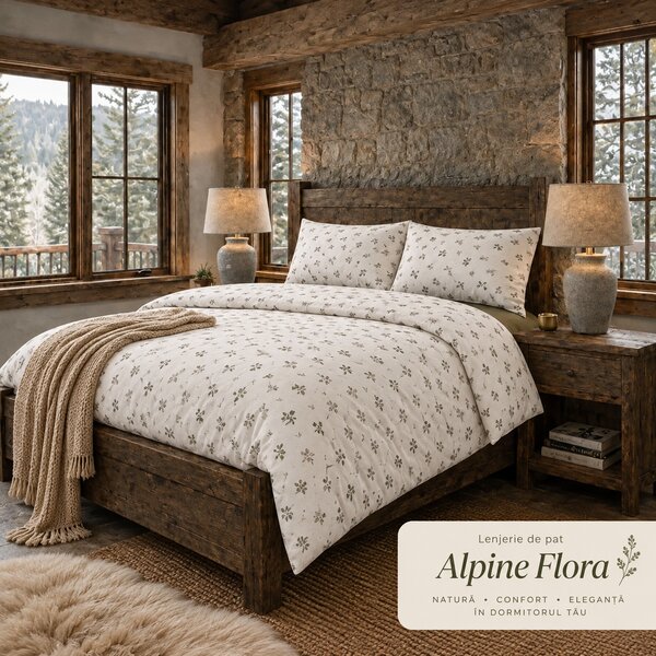 LENJERIE PAT TRICOT BUMBAC 100 % CU HUSĂ- ALPINE FLORA