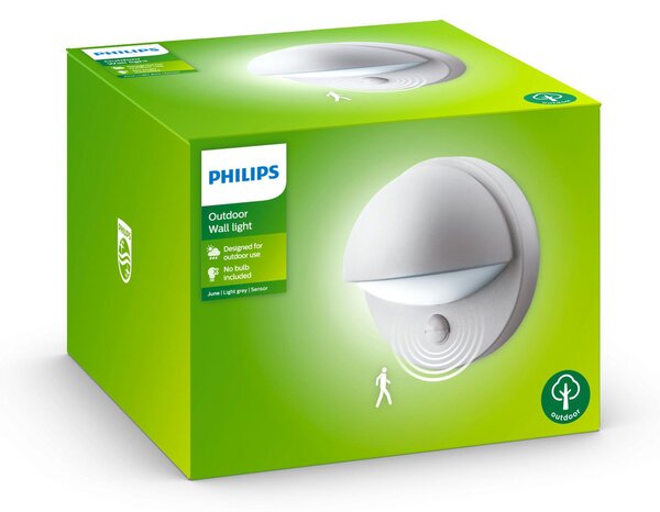 Philips myGarden June Aplică de perete cu senzor gri, reglabil, Gri, Metal