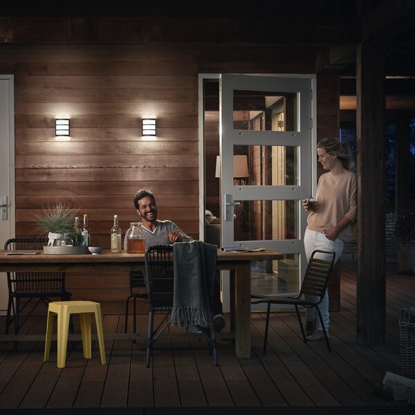 Philips Python aplică LED exterior antracit 4.000K, Negru, Metal