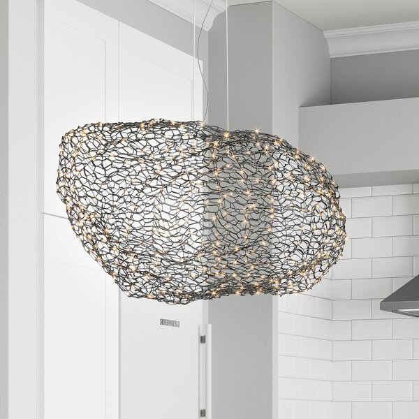By Rydéns Hayden Lampă suspendată cu LED negru mat 76cm, reglabil, Negru, Camera de zi / sufragerie, Metal, Design