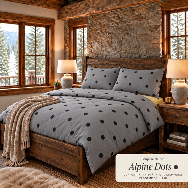 LENJERIE PAT TRICOT BUMBAC 100 % CU HUSĂ- ALPINE DOTS
