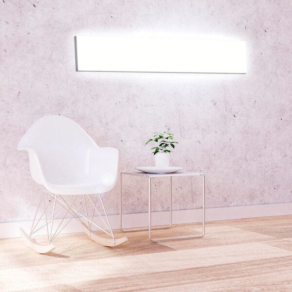 Tint Müller Licht Panou LED Aris 120x30 cm negru, reglabil, Alb, Camera de zi / sufragerie, Metal, Modern