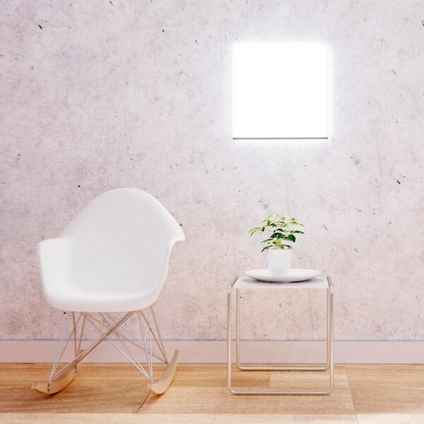 Tint Müller Licht Panou LED Aris 45x45 cm, negru, reglabil, Alb, Camera de zi / sufragerie, Metal, Modern
