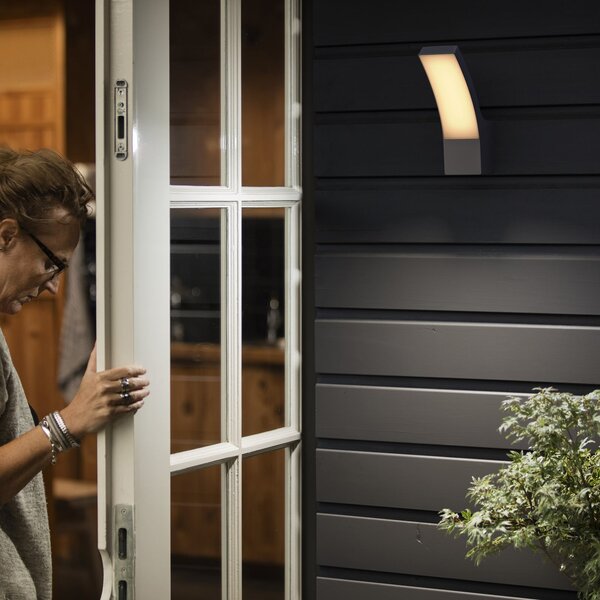 Philips Splay aplică LED de exterior 2.700 K, Negru, Metal