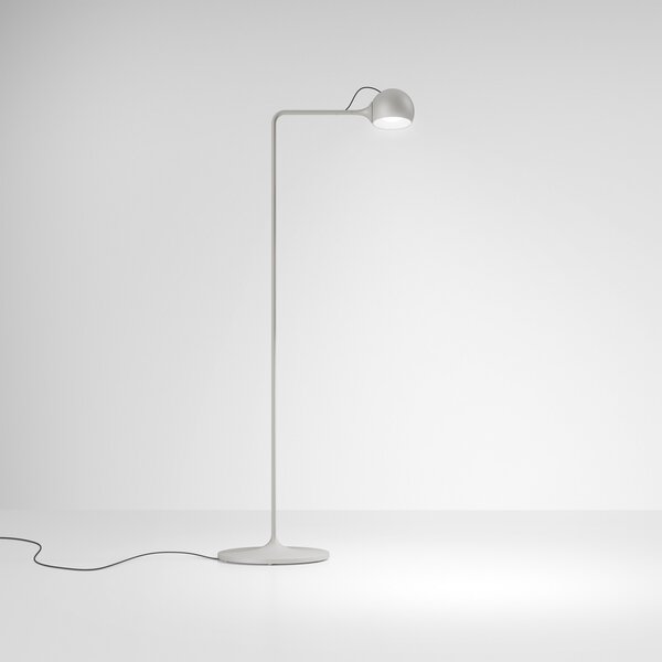 Artemide Ixa Reading lampadar LED dim gri-alb, reglabil, Gri, Camera de zi / sufragerie, Metal, Design, Lumină de lectură