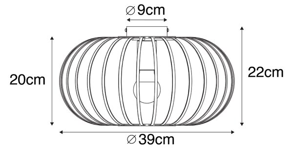 Plafoniera de design albă 39 cm - Johanna