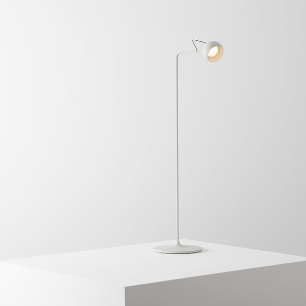 Artemide Ixa Reading lampadar LED dim gri-alb, reglabil, Gri, Camera de zi / sufragerie, Metal, Design, Lumină de lectură