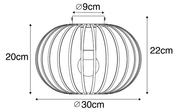 Plafoniera de design albă 30 cm - Johanna