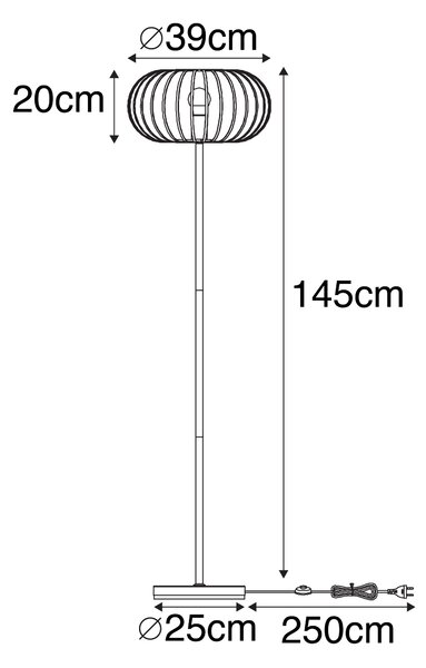 Lampa de podea de design maro ruginiu - Johanna