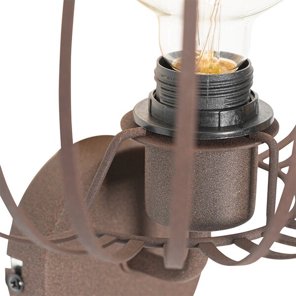 Lampa de perete de design maro ruginiu 30 cm - Johanna