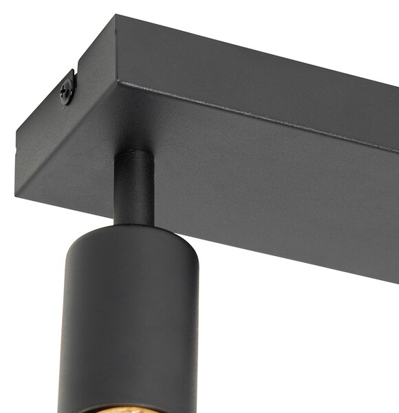 Spot modern negru dreptunghiular cu 2 lumini - Facil