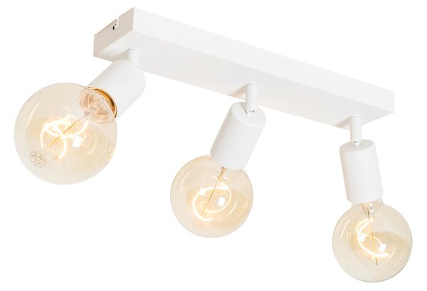Spotlight modern alb dreptunghiular cu 3 lumini - Facil