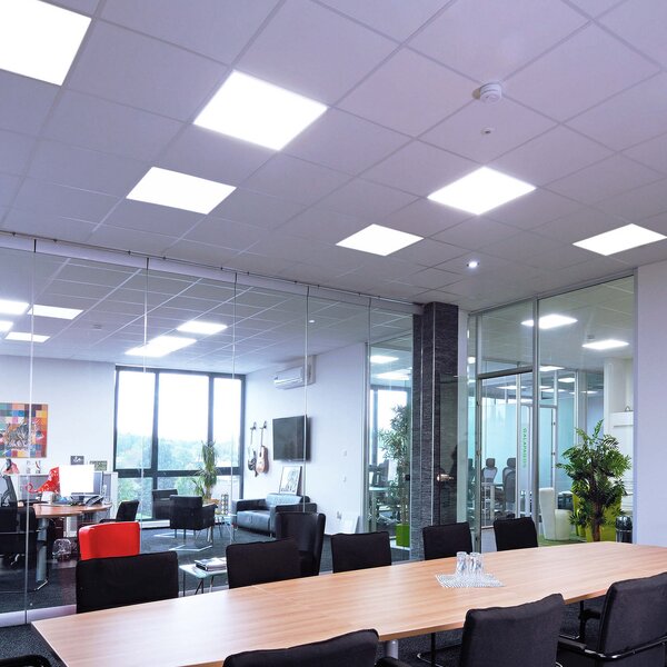 Deko-Light Panou LED Basic Office, 59,5x59,5 cm, 4.000 K, Alb, Studiu / Birou, Metal, Modern, Luminile încastrate unghiulare